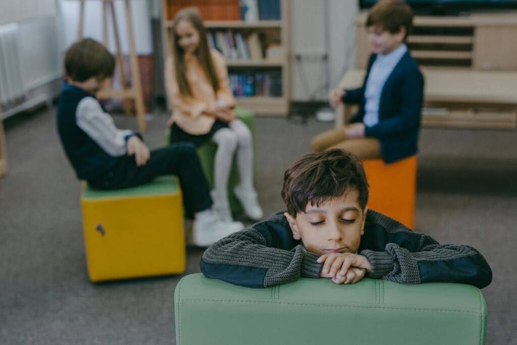 The boy's image is representing the quiet power of introverts.