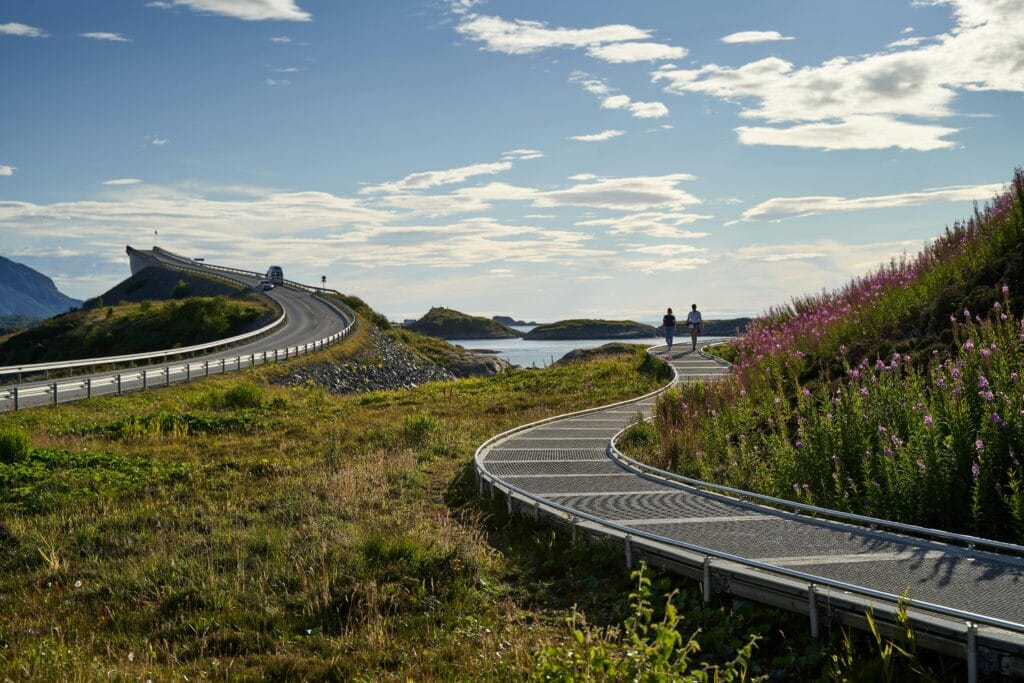 Curving highway shows off the beaten path travel experiences.