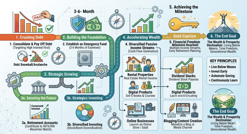 Strategies to Increase Net Worth with compound interest and passive income streams.