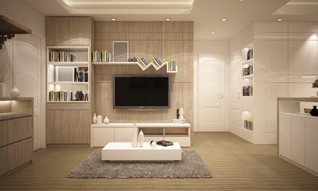 The image shows the steps to organize your home.