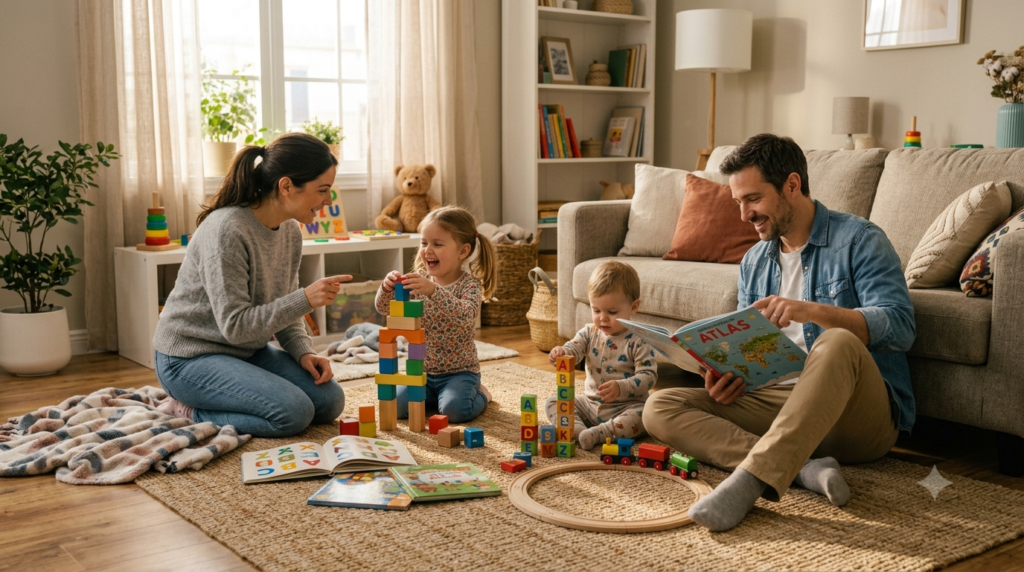 Healthy balance between Kids Diana Show screen time and offline learning activities.