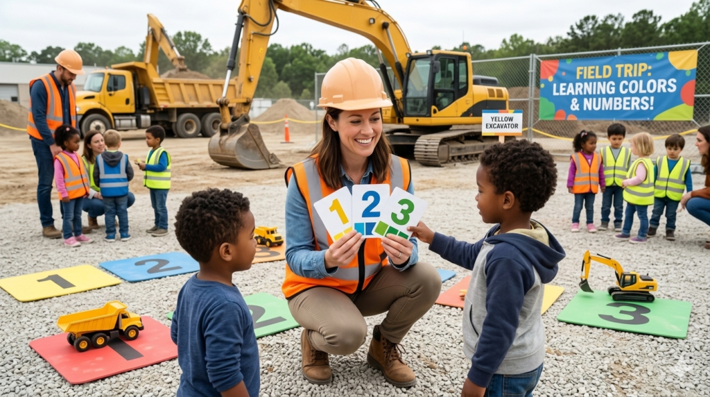 Educational learning experience similar to Blippi with real-world exploration and vocabulary building.
