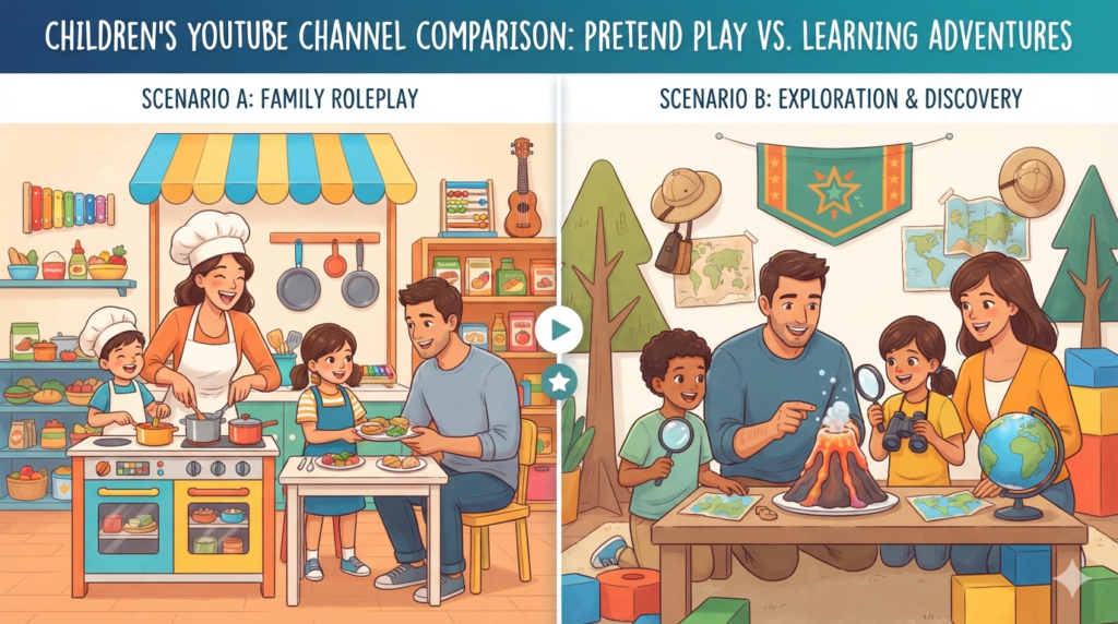 Kids Diana vs Roma YouTube channel comparison.